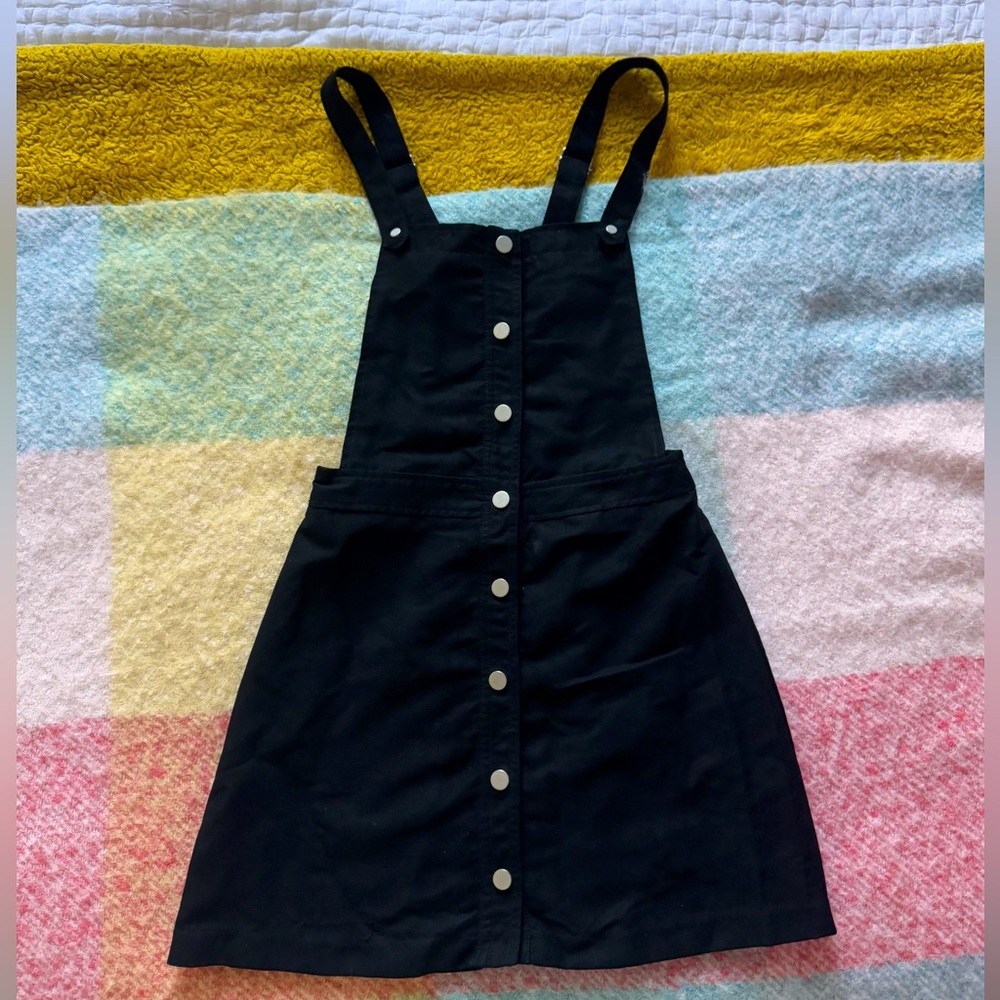 Faux Suede Snap-Down Dress